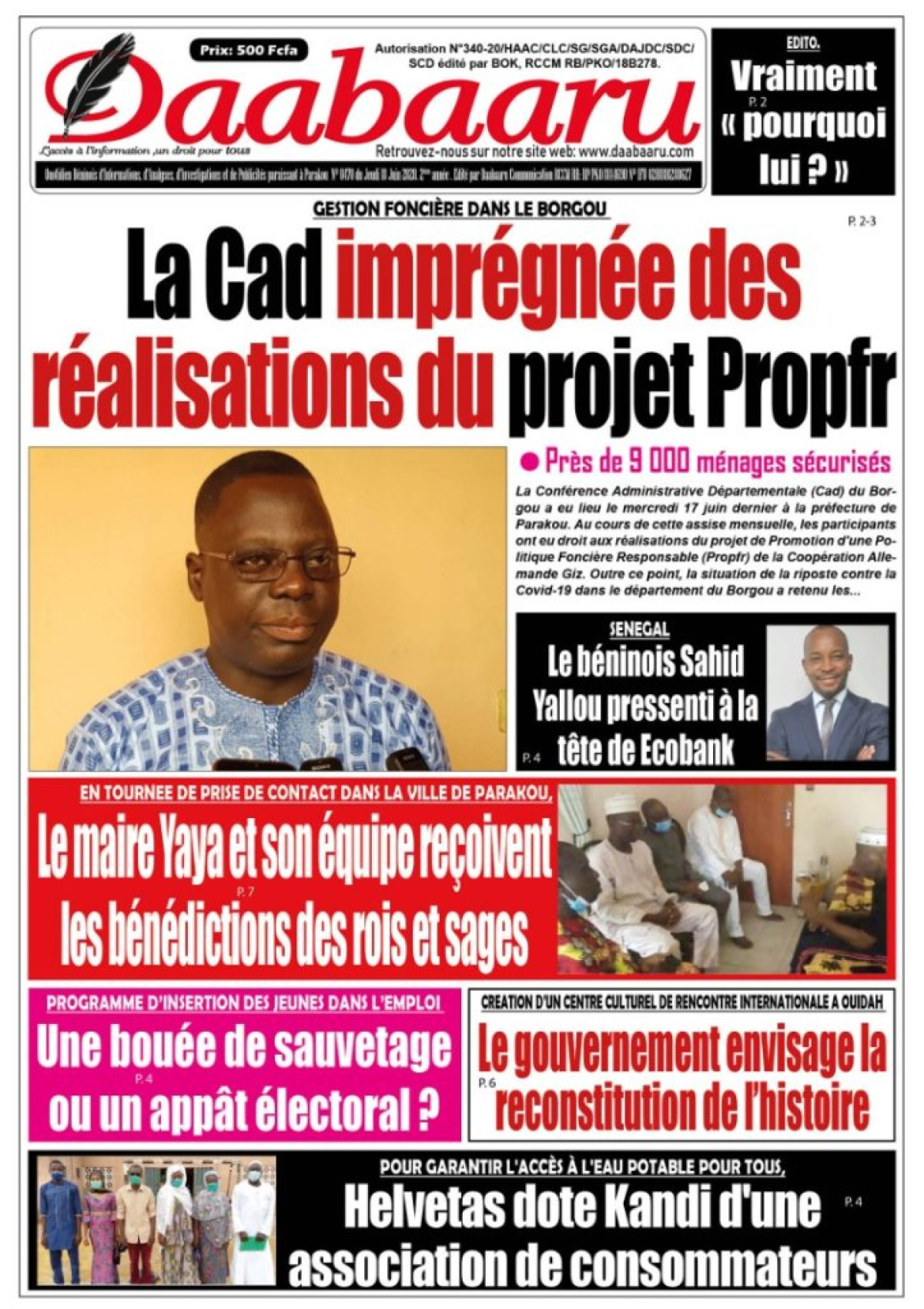 Parution du jeudi 18juin 2020