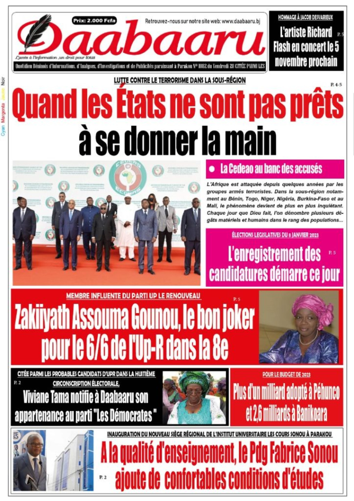 Parution du vendredi 28 octobre 2022