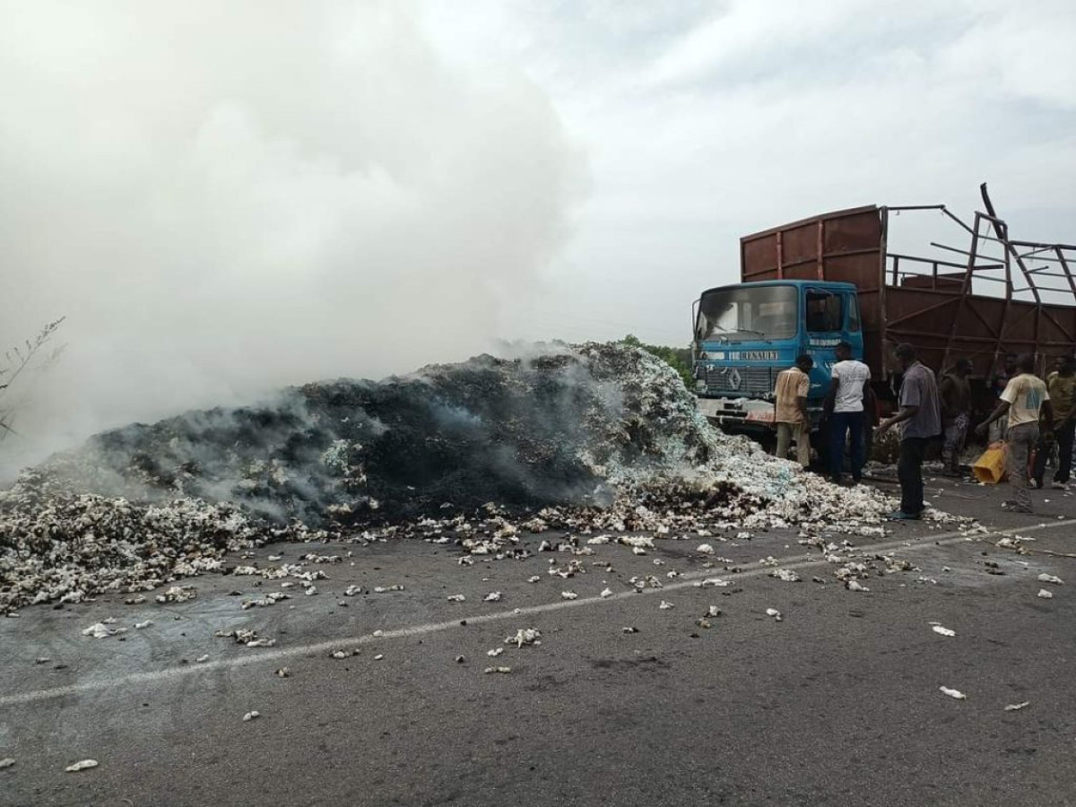 N&rsquo;DALI :  Une bonne quantité de coton réduite en cendres