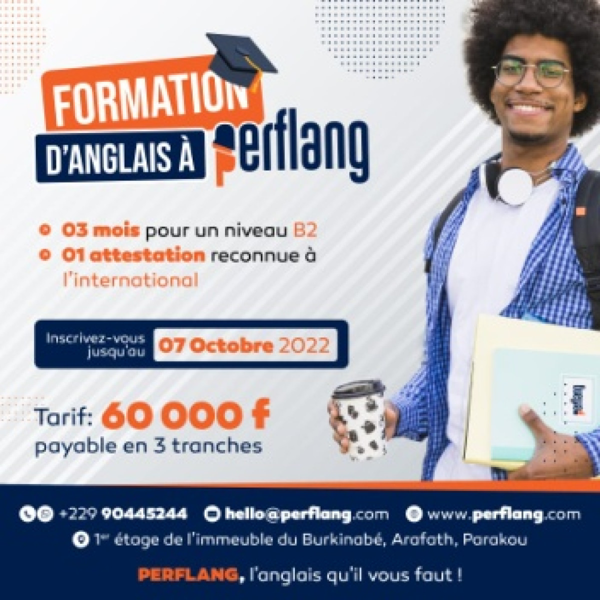 PARAKOU/PERFLANG CONSULTING : L’anglais qu’il vous faut en 3 trois mois