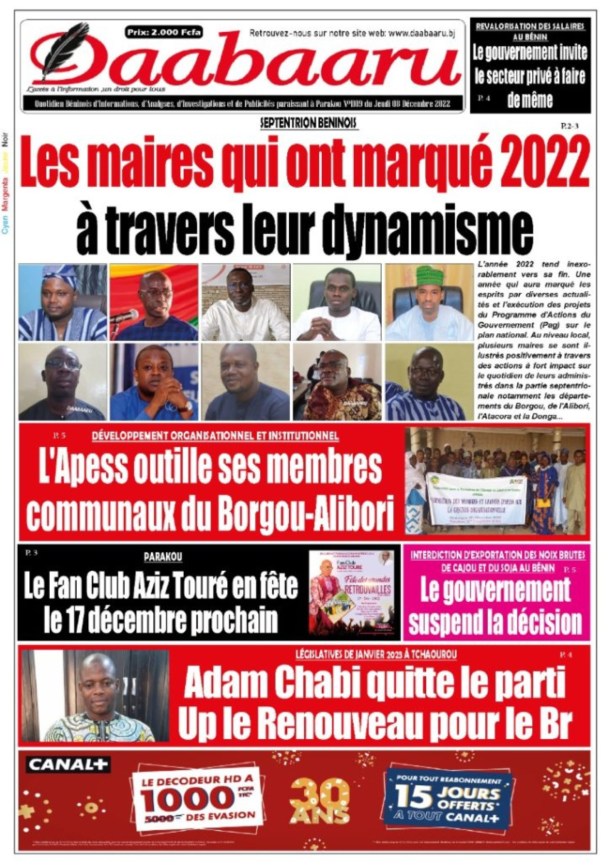 UNE DU JEUDI 8 DÉCEMBRE 2022