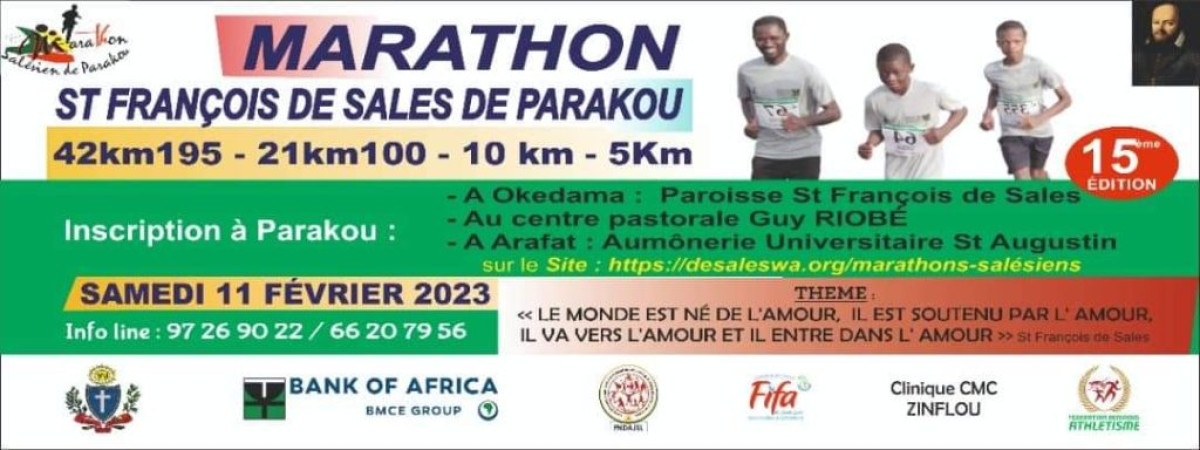 15E ÉDITION DU MARATHON ST FRANÇOIS DE SALES DE PARAKOU : L&rsquo;événement aura lieu le 11 février prochain