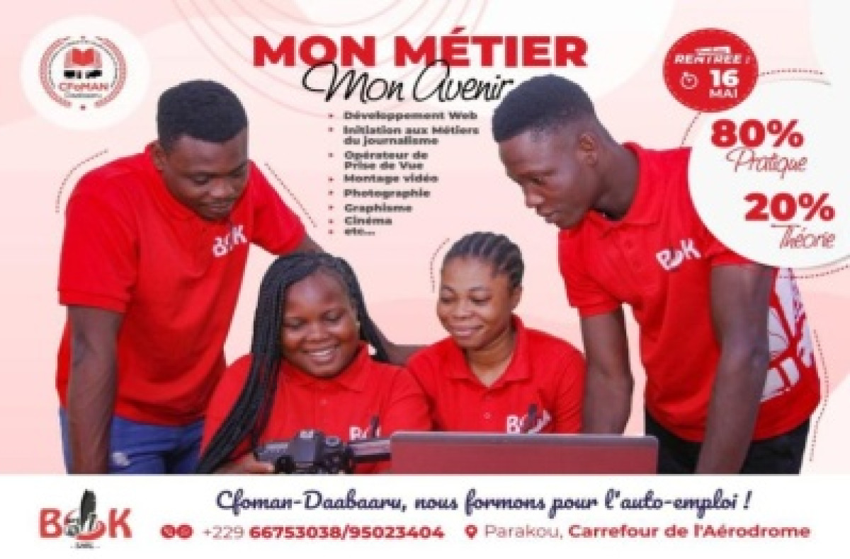 PARAKOU/FORMATION DES JEUNES AUX MÉTIERS D’AVENIR : Cfoman-Daabaaru, une référence   • Les cours démarrent le 16 mai prochain