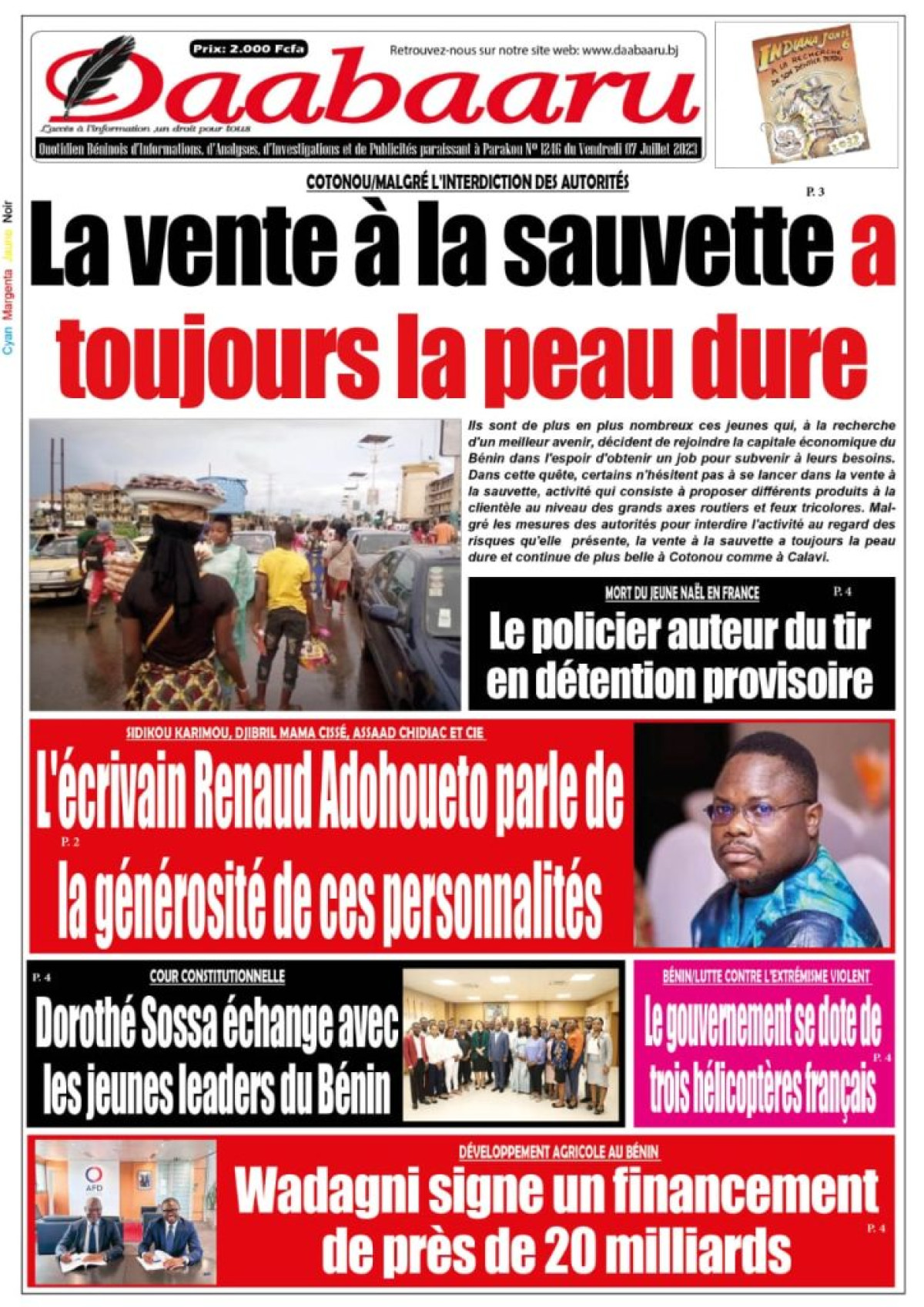 UNE DU VENDREDI 7 JUILLET 2023