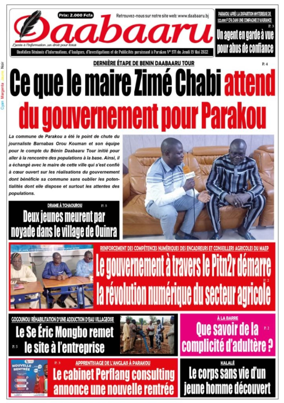 UNE DU JEUDI 19 MAI 2022