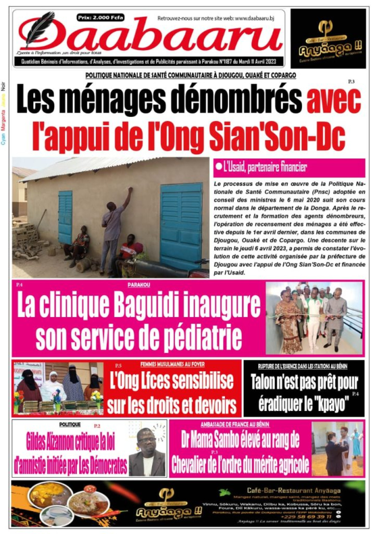 UNE DU MARDI 11 AVRIL 2023