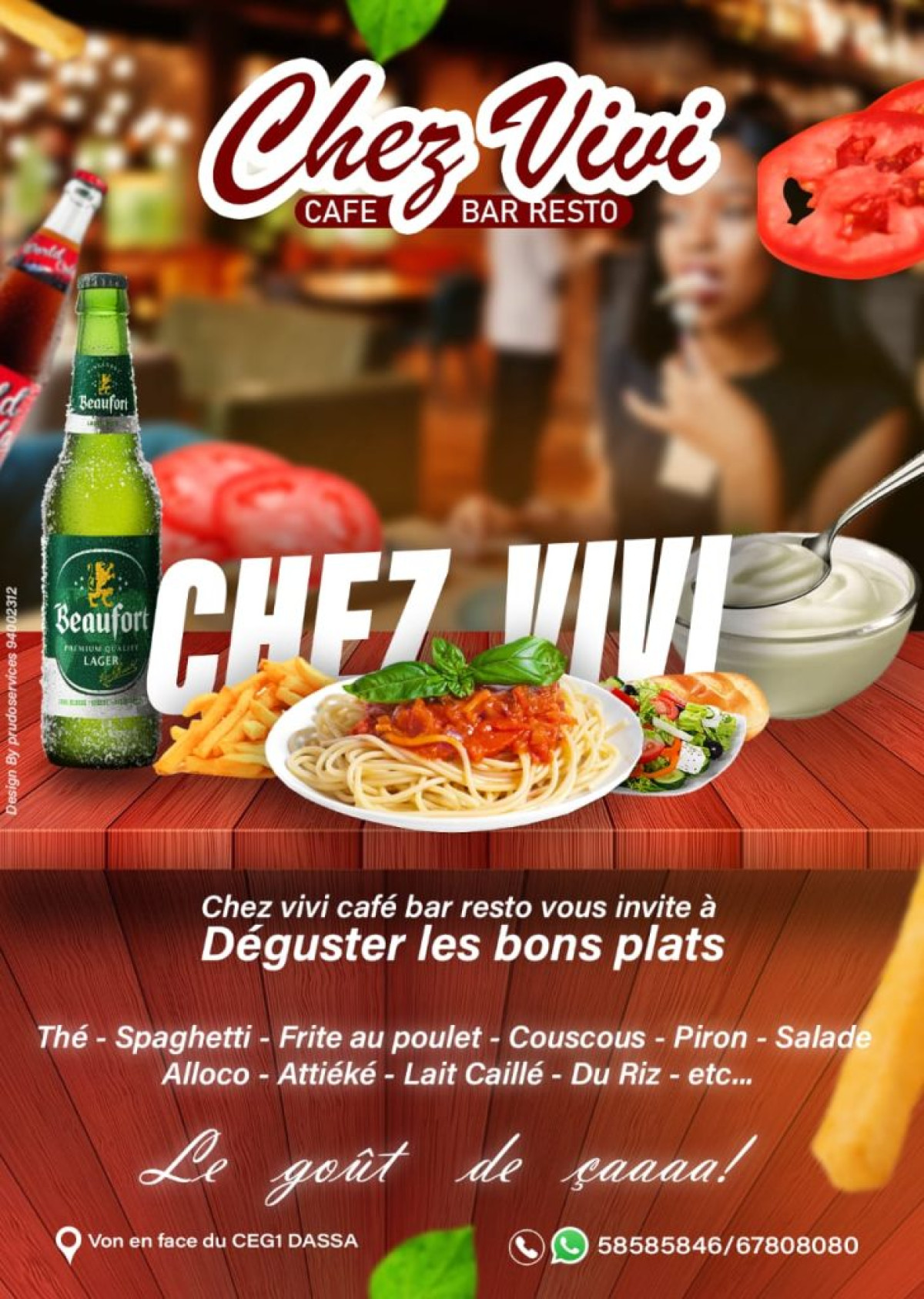 CAFÉ BAR RESTO À DASSA : Dégustez de bons plats ’Chez Vivi’’