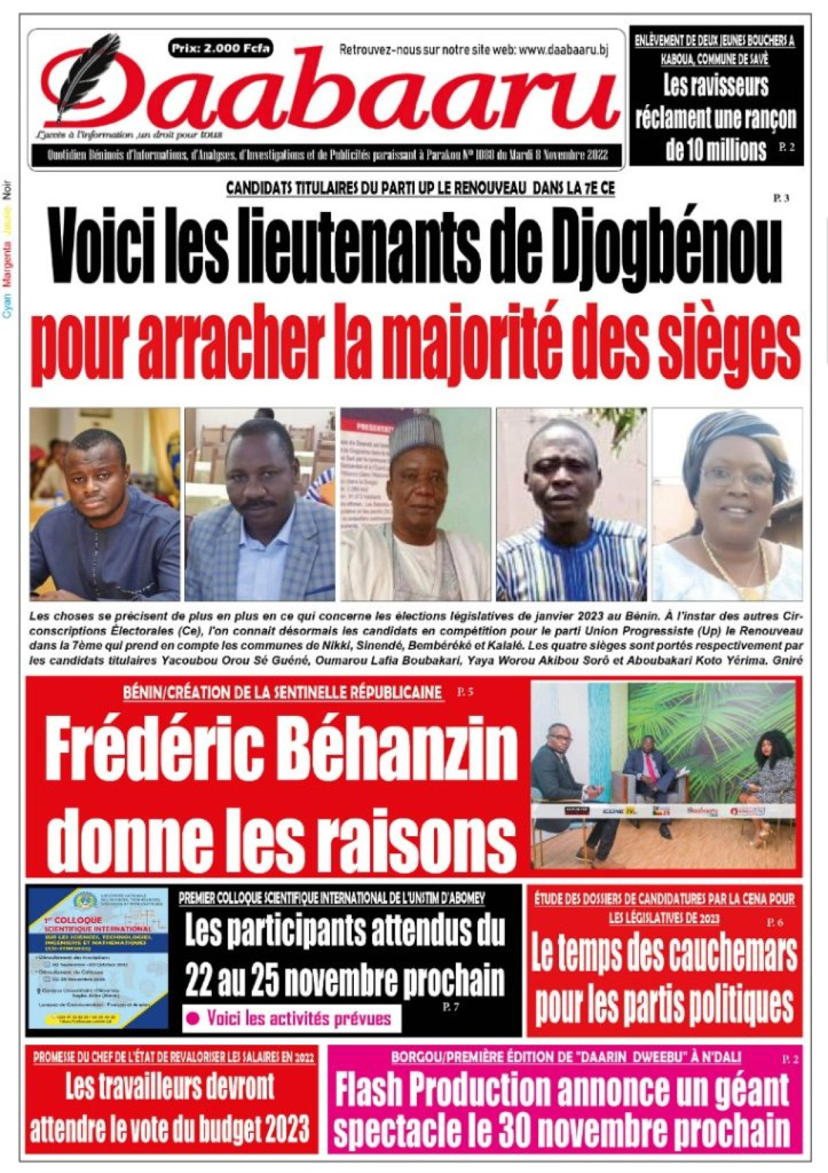 Parution du mardi 8 novembre 2022