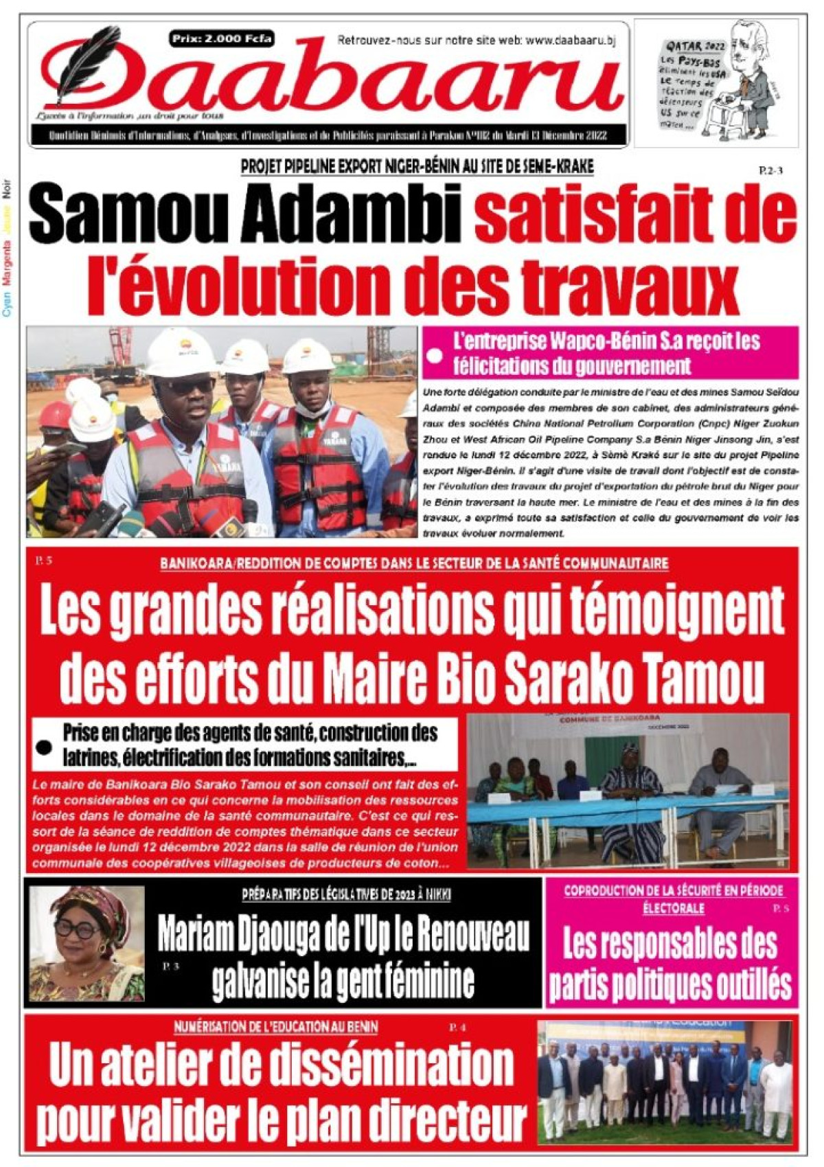 UNE DU MARDI 13 DÉCEMBRE 2022