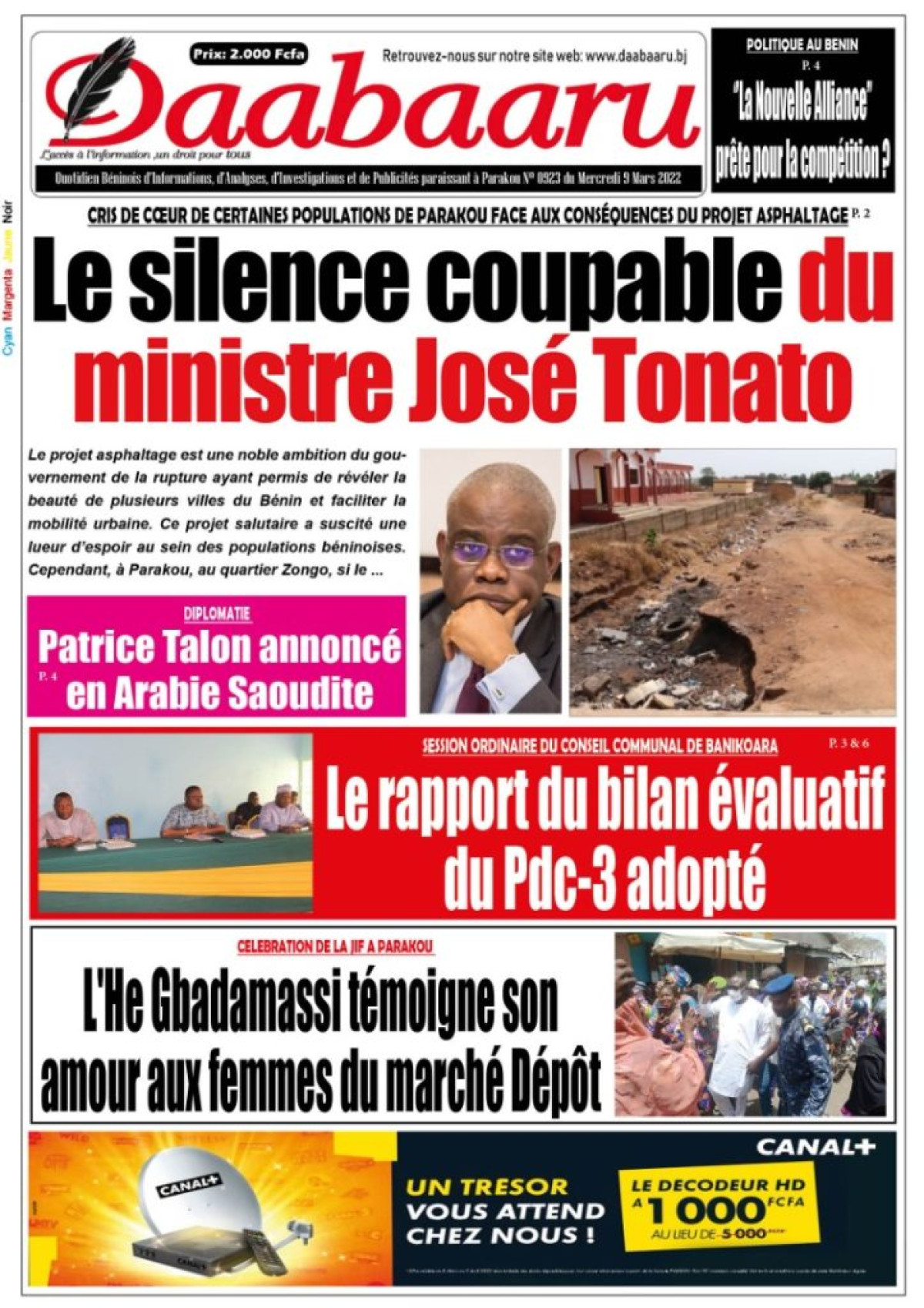 UNE DU MERCREDI 9 MARS 2022