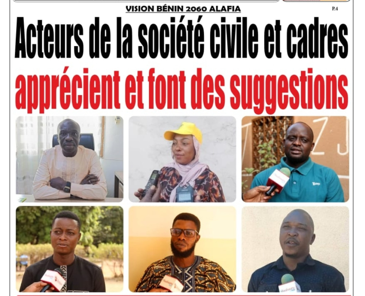 Vision Bénin 2060 Alafia: acteurs de la société civile et cadres apprécient et font des suggestions