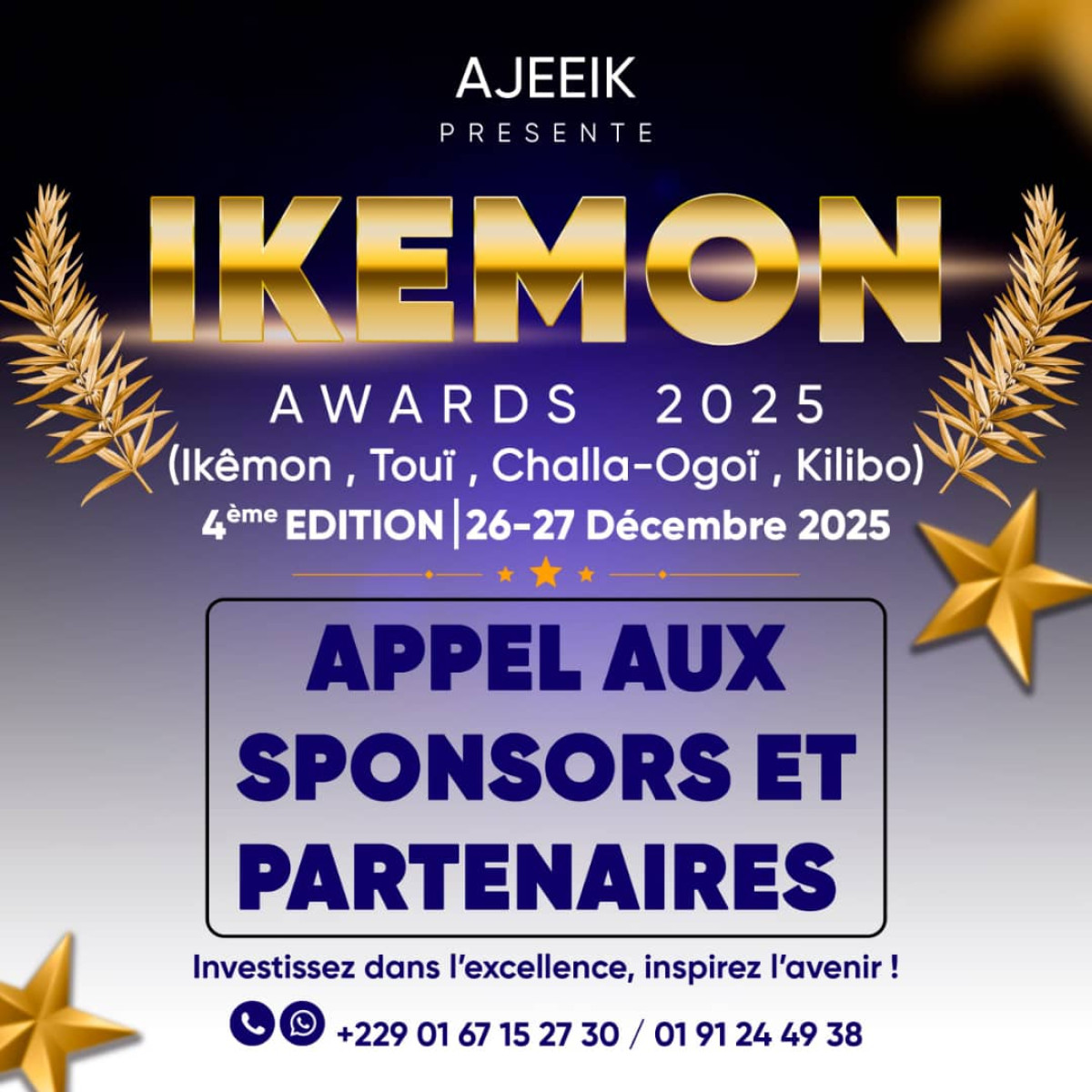 Ikémon awards 2025: les festivités annoncées pour les 26 et 27 décembre