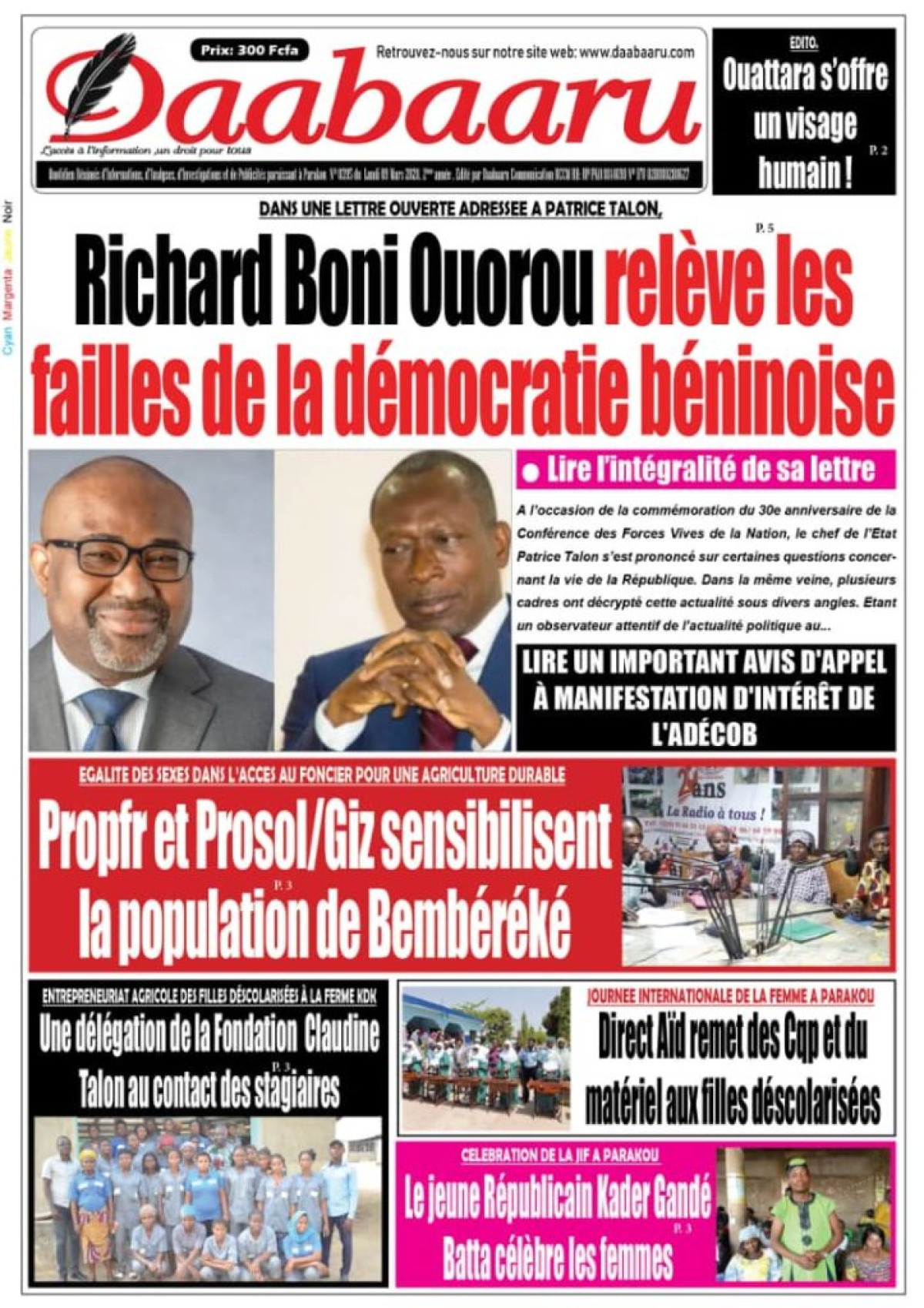 Parution du lundi 09 mars 2020