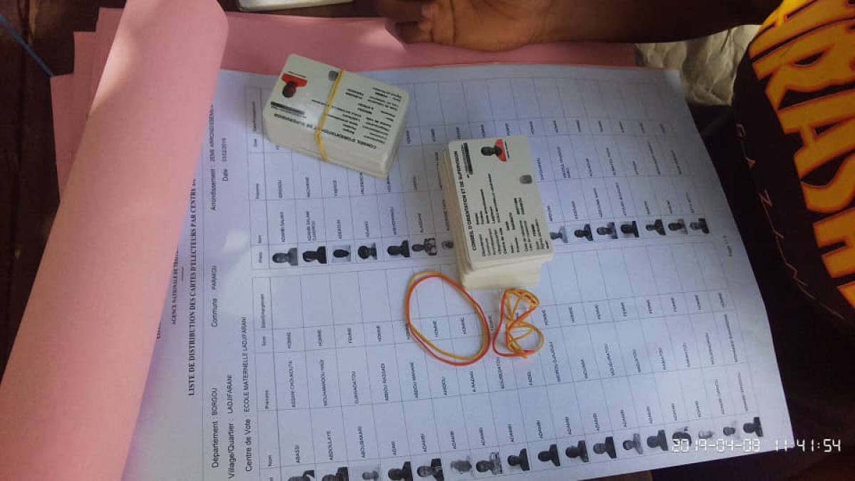 DISTRIBUTION DES CARTES D&rsquo;ÉLECTEUR LÉPI : Timide démarrage à Parakou