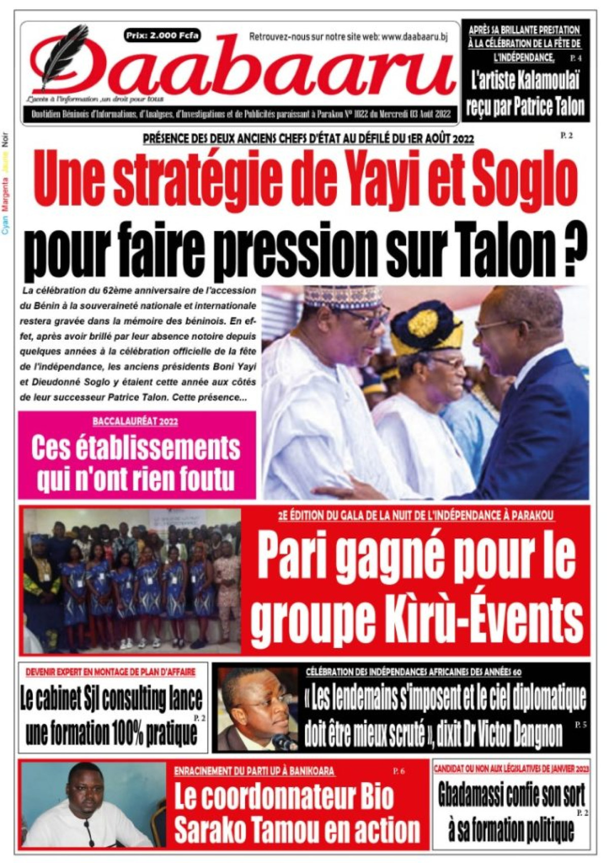 UNE DU MERCREDI 3 AOÛT 2022