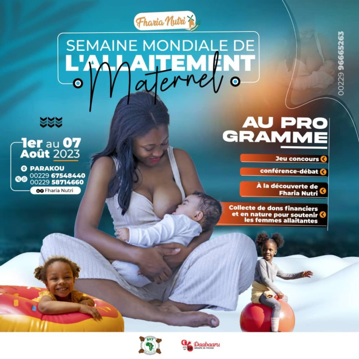 POUR LA SEMAINE MONDIALE DE L&rsquo;ALLAITEMENT MATERNEL 2023 : Fharia Nutri organise une conférence débat