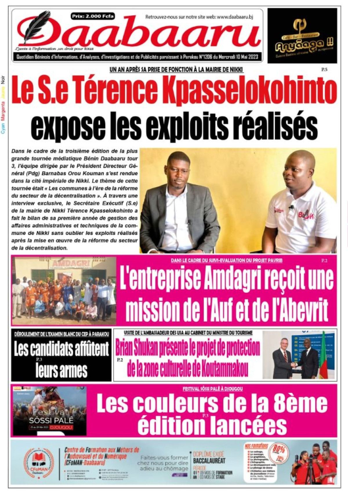 UNE DU MERCREDI 10 MAI 2023