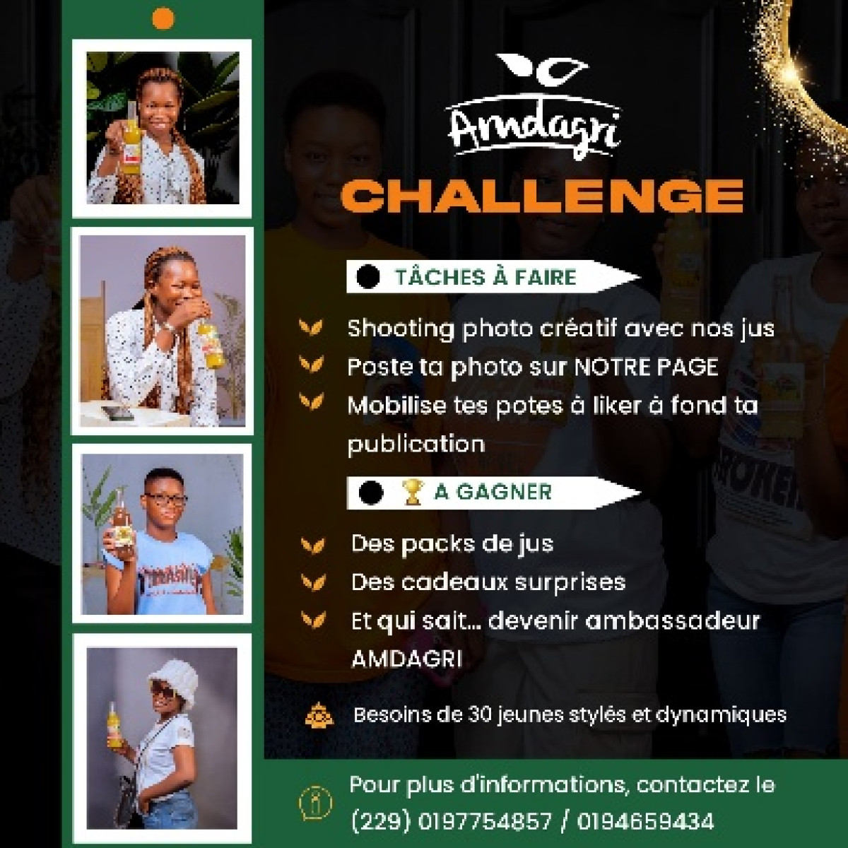 Amdagri challenge à Parakou: une opportunité pour les jeunes de révéler leur talent créatif 