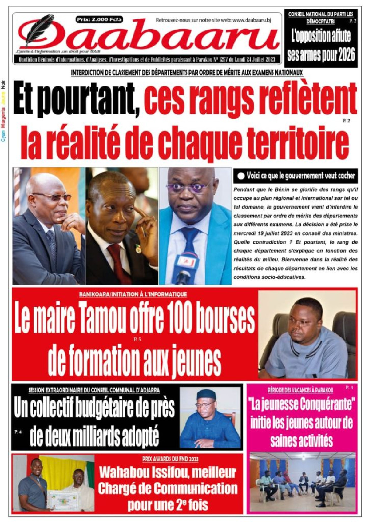 UNE DU LUNDI 24 JUILLET 2023