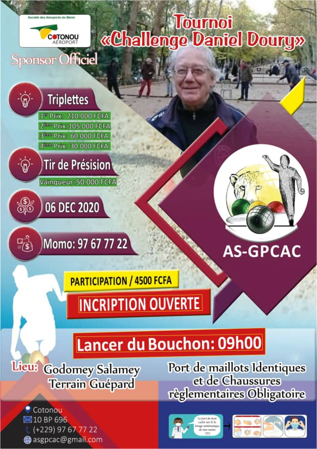 PÉTANQUE AU BÉNIN : L’As-Gpcac organise le tournoi “Challenge Daniel Doury”