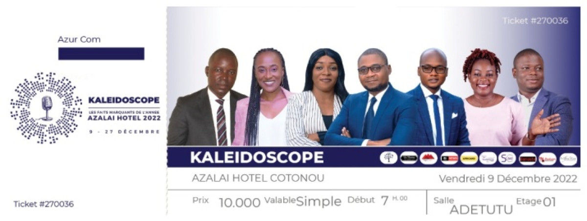 BÉNIN/PARTICIPATION À KALÉIDOSCOPE 2022 : Les tickets déjà disponibles en ligne