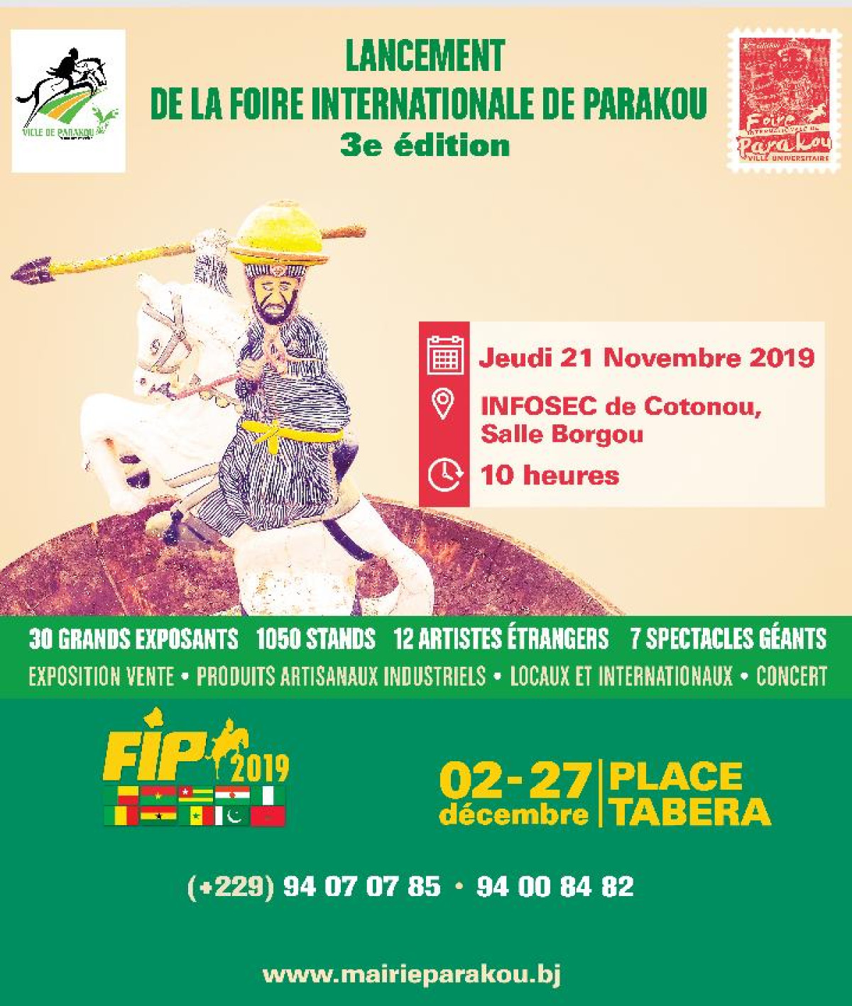 3E EDITION DE LA FOIRE INTERNATIONALE DE PARAKOU : Le plus grand rendez-vous commercial de fin d&rsquo;année aura lieu . C&rsquo;est du 2 au 27 décembre prochain