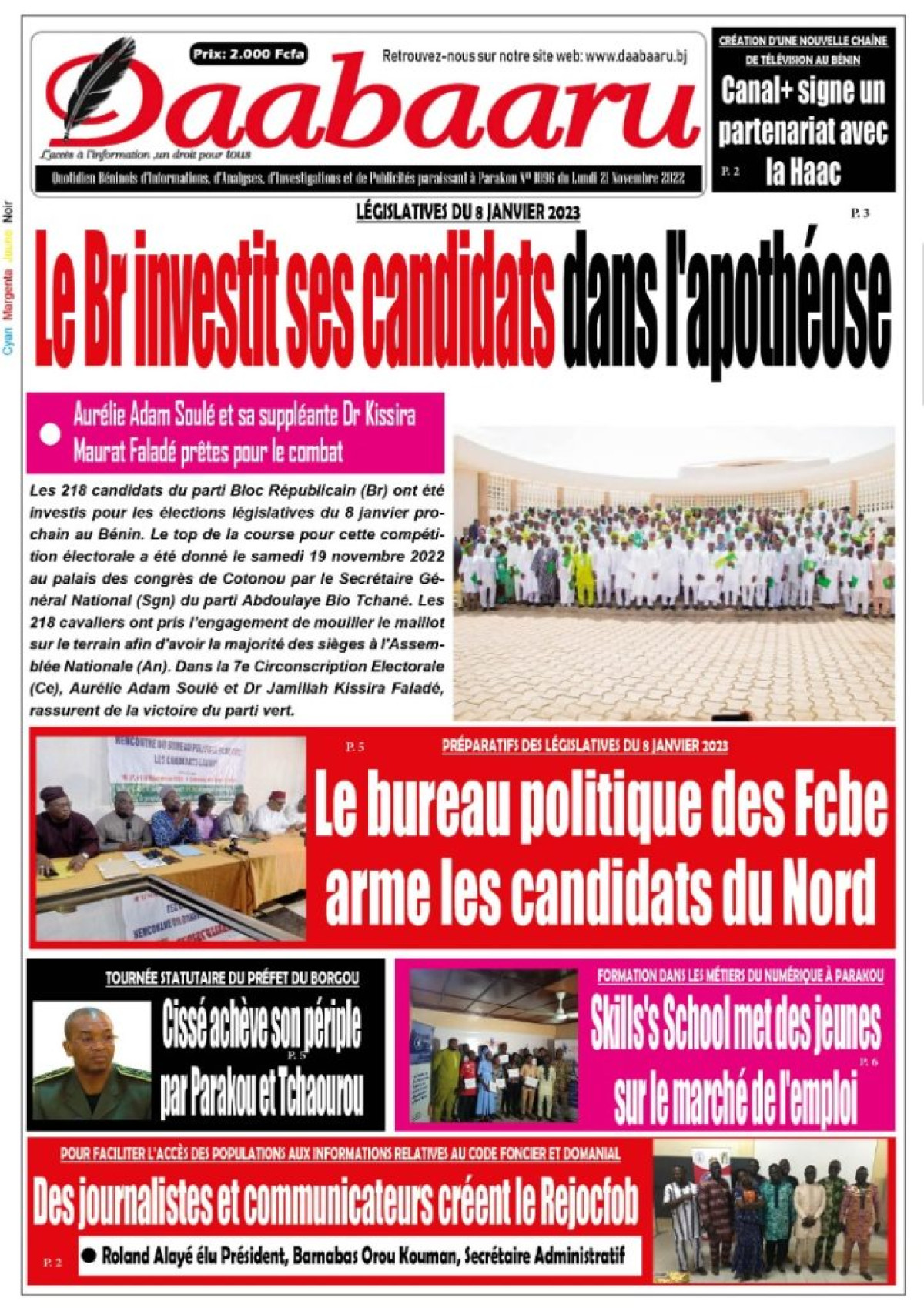 UNE DU LUNDI 21 NOVEMBRE 2022