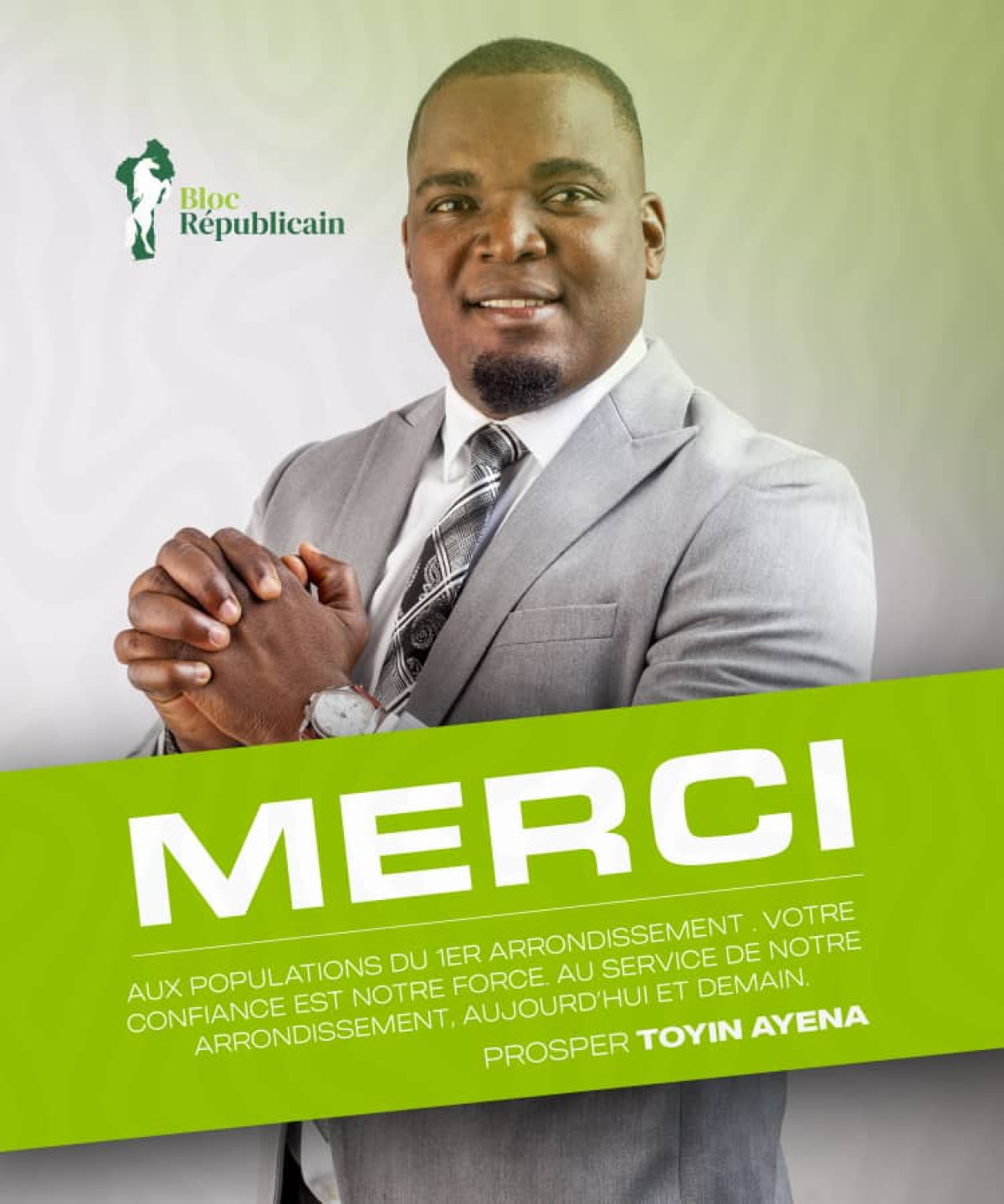 Élu conseiller municipal à Parakou :Prosper Ayena exprime sa reconnaissance aux militants du Bloc Républicain