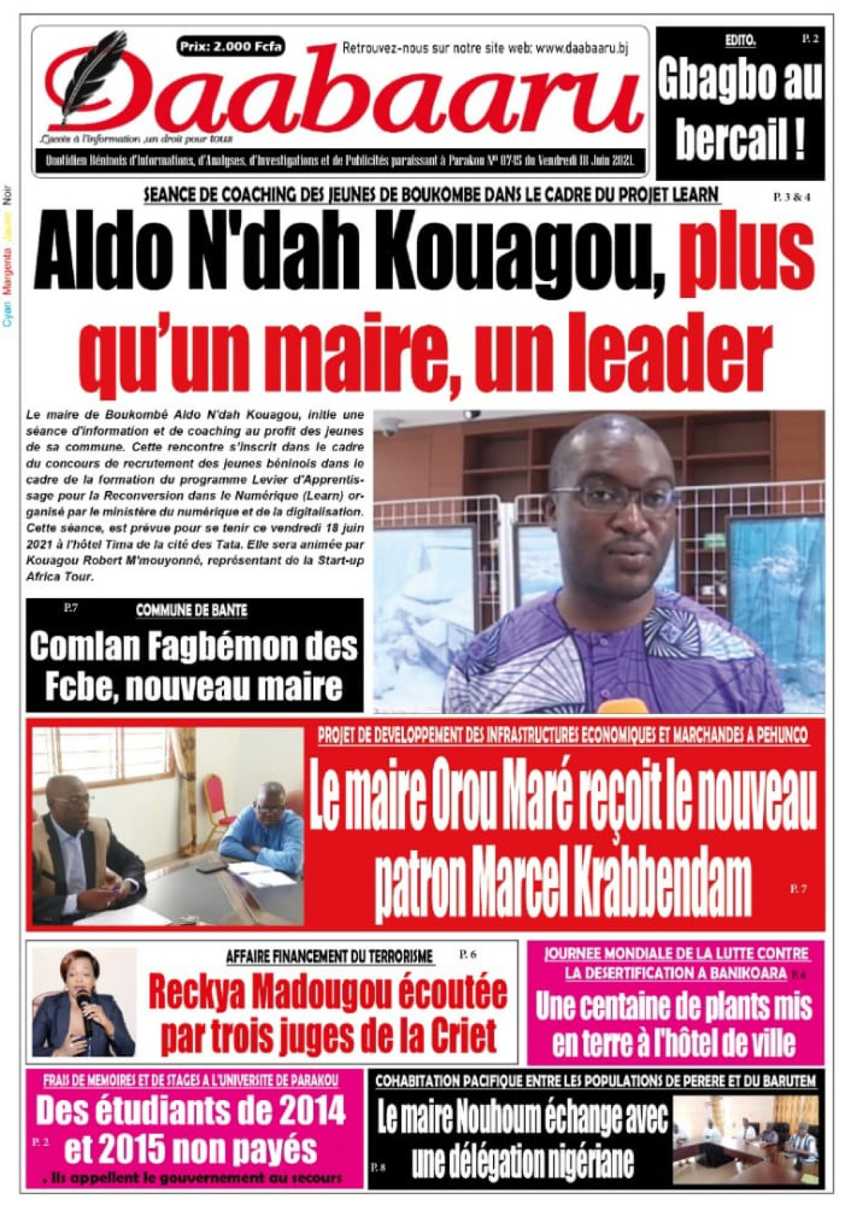 Parution du vendredi 18 juin 2021