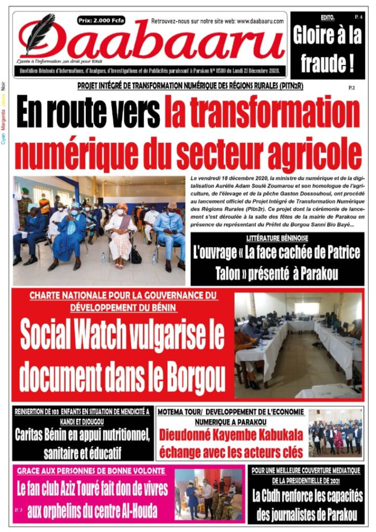 Parution du lundi 21 décembre 2020