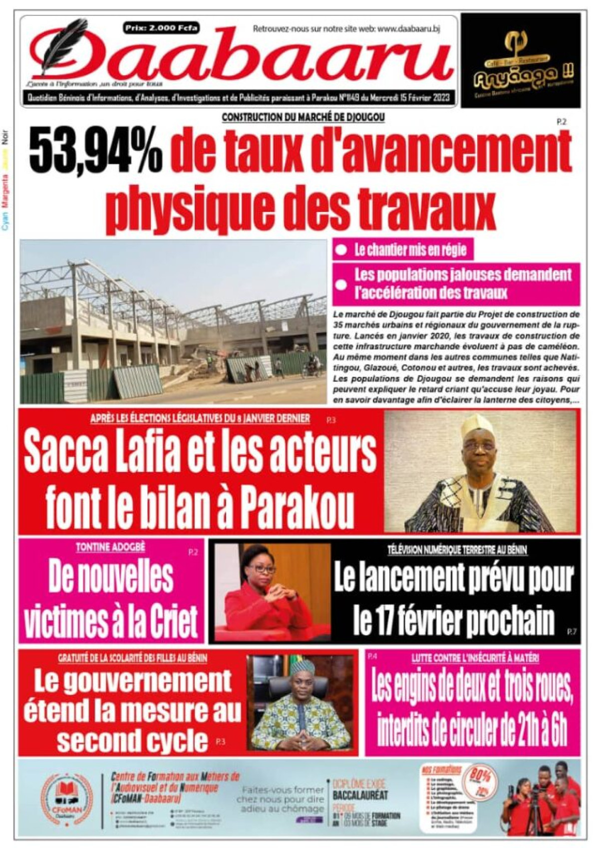 UNE DU 15 FÉVRIER 2023