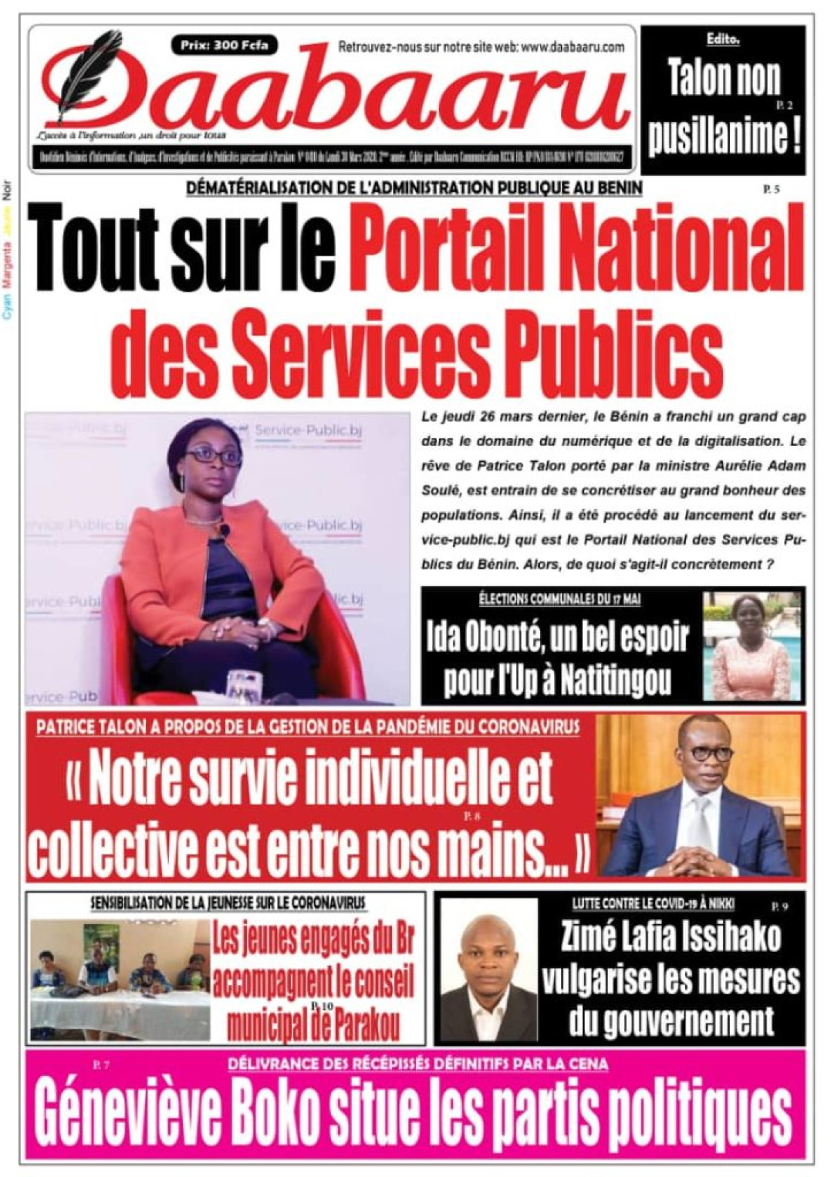 Parution du lundi 30 mars 2020