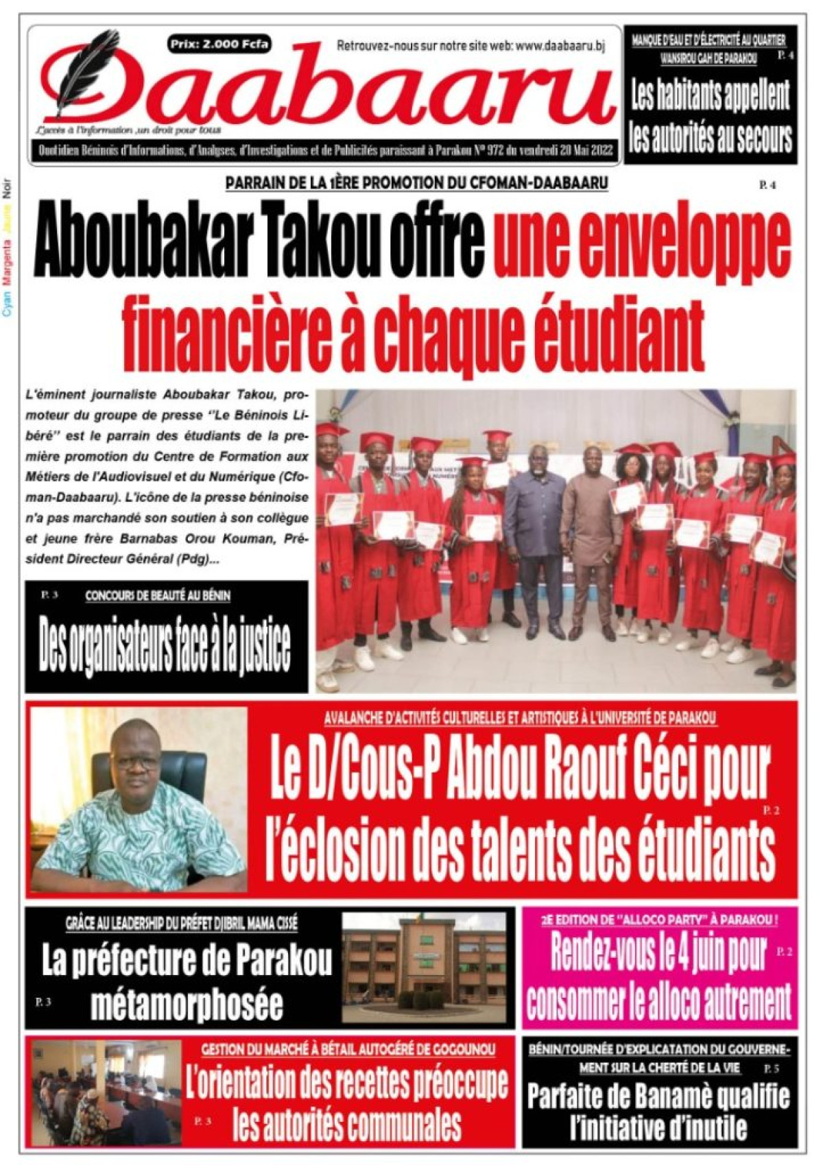 UNE DU VENDREDI 20 MAI 2022