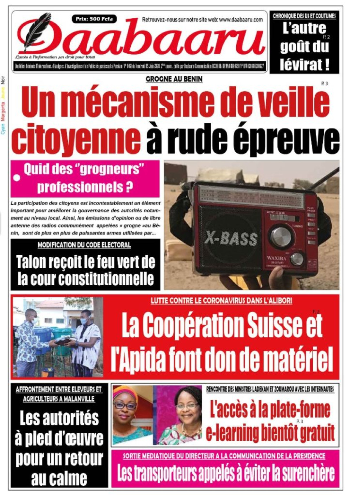 Parution du vendredi 05 juin 2020