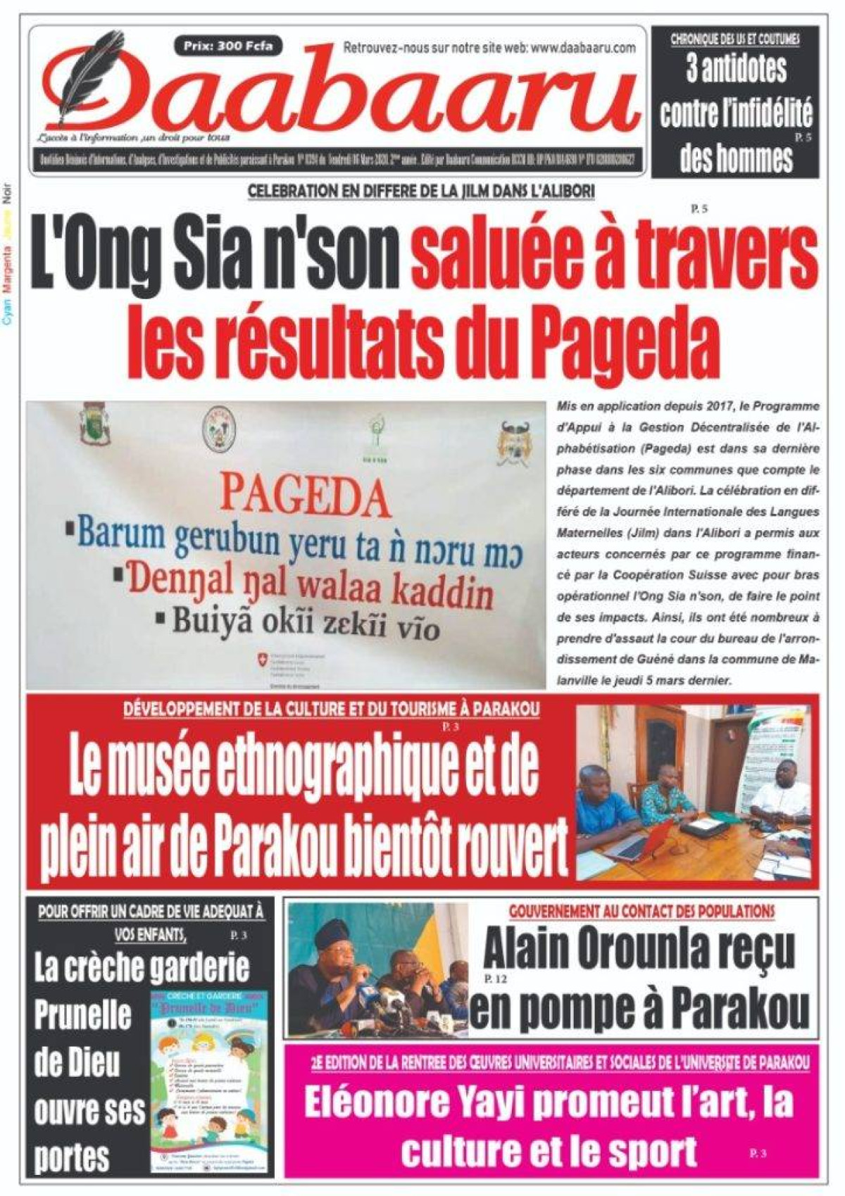 Parution du vendredi 06 mars 2020