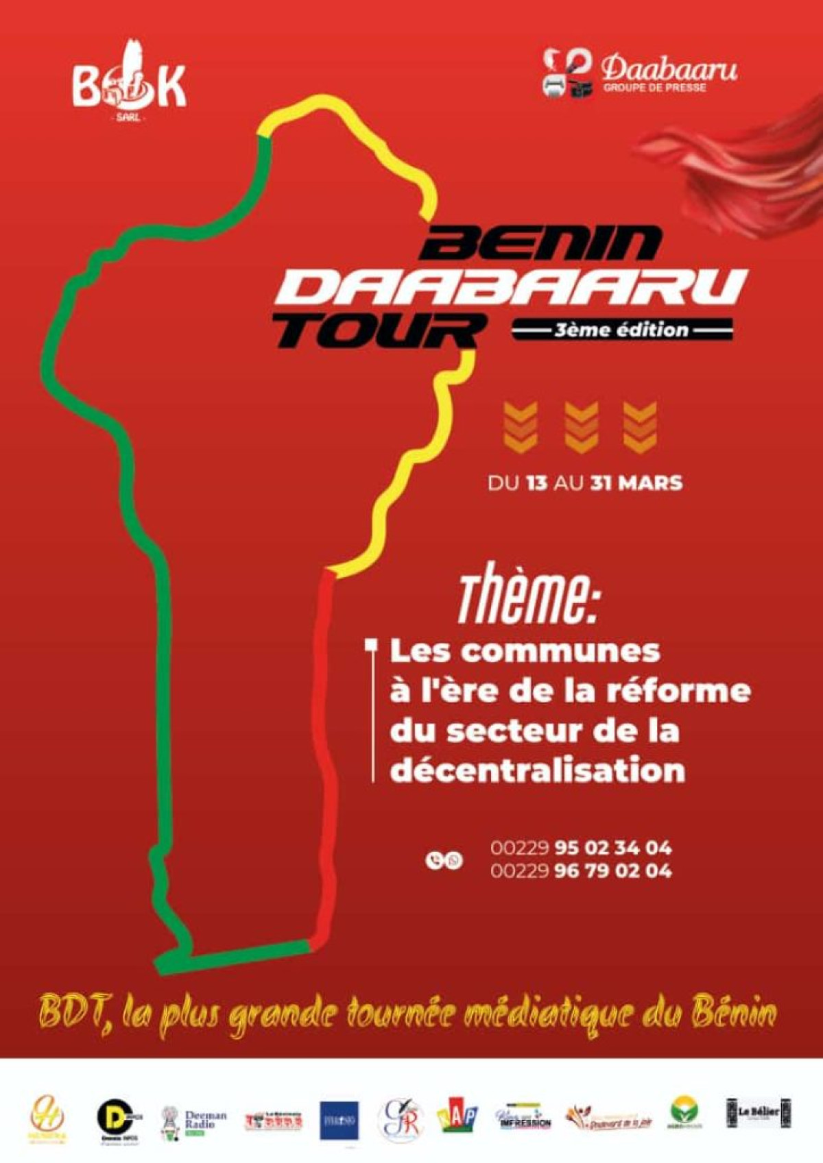 BÉNIN/DAABAARU TOUR 3 : C’est parti pour la plus grande tournée médiatique du Bénin . Copargo, Ouaké, Djougou…les premières communes qui reçoivent Bok et son équipe