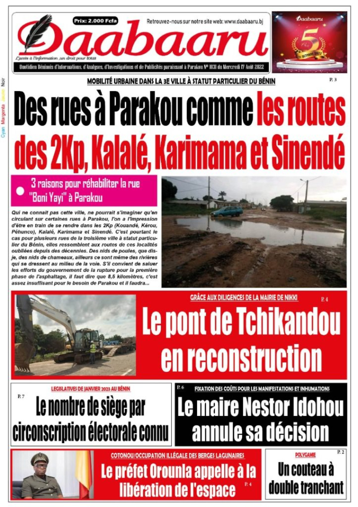 UNE DU MERCREDI 17 AOÛT 2022