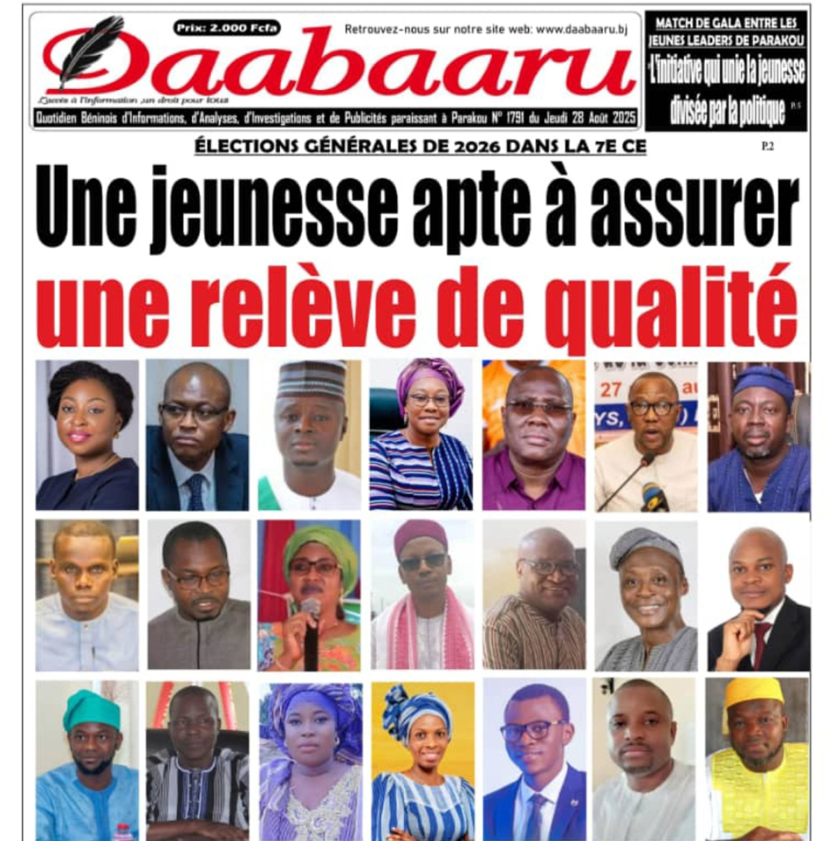 Élections générales de 2026 dans la 7è Ce: une jeunesse apte à assurer une releve de qualité