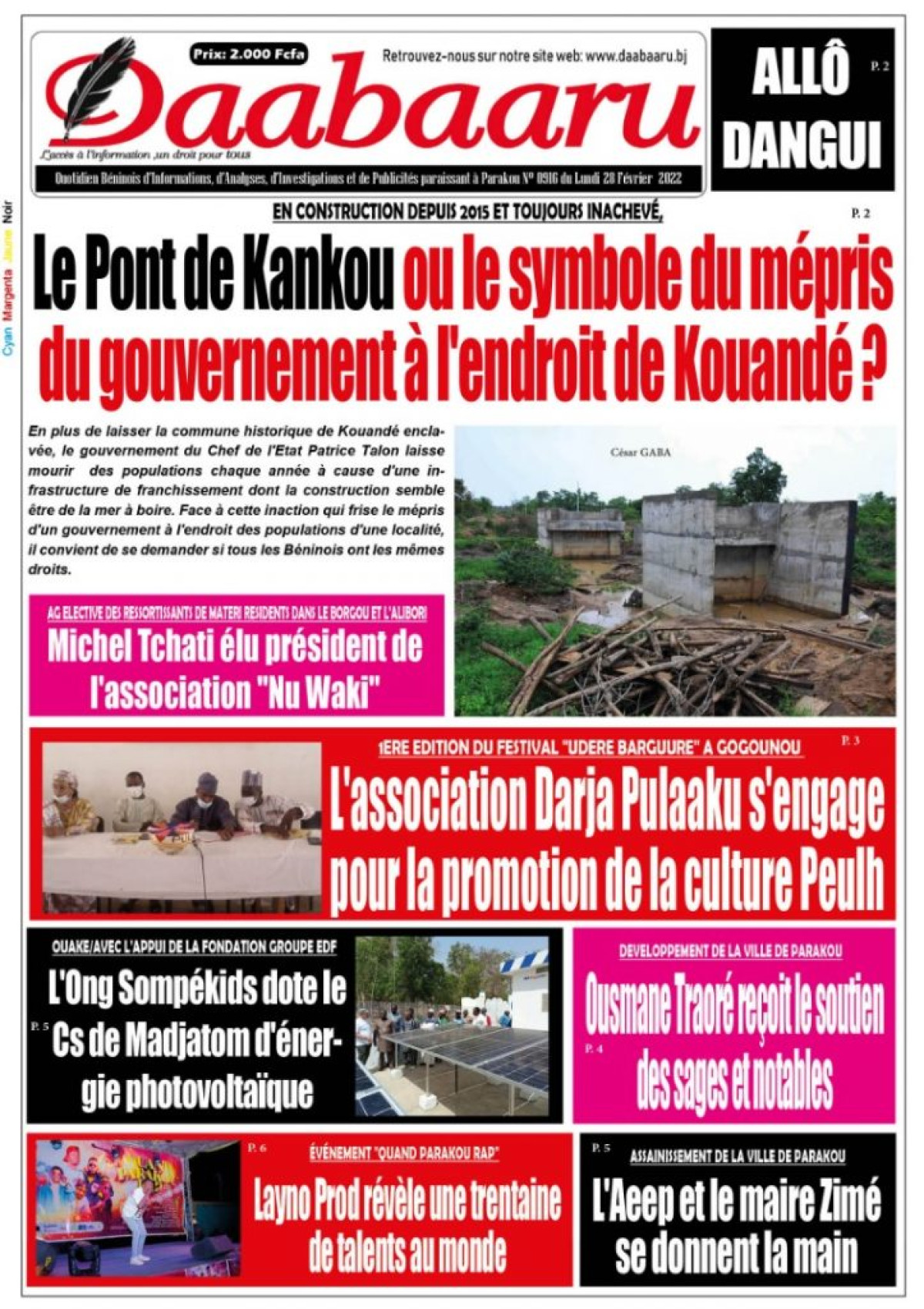 UNE DU LUNDI 28 FÉVRIER 2022