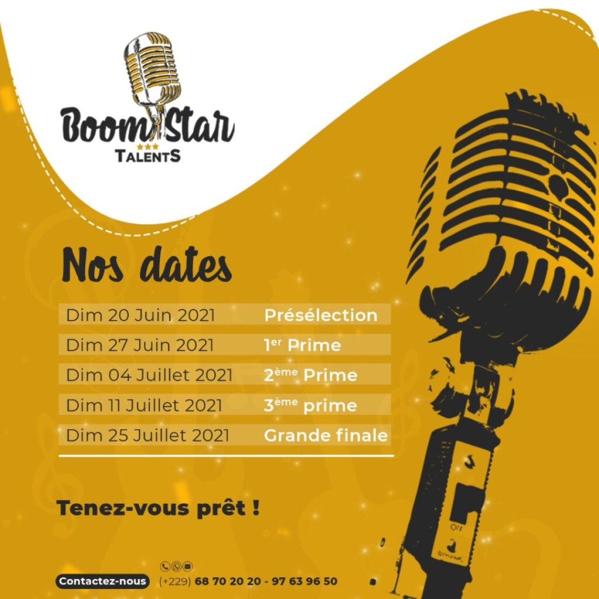 BOOM STAR TALENTS 2021 A PARAKOU : Dimanche 25 juillet pour la finale