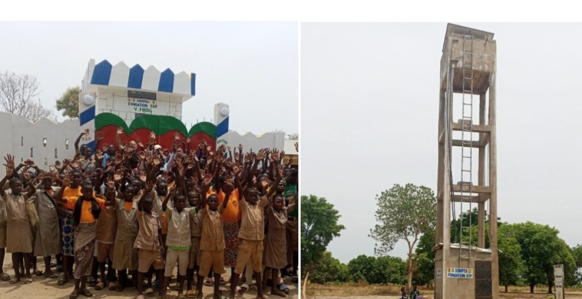 Kérou/Don d’une centrale photovoltaïque et d’un château d’eau: les populations de Firou disent merci à Peter King et à la Fondation Edf