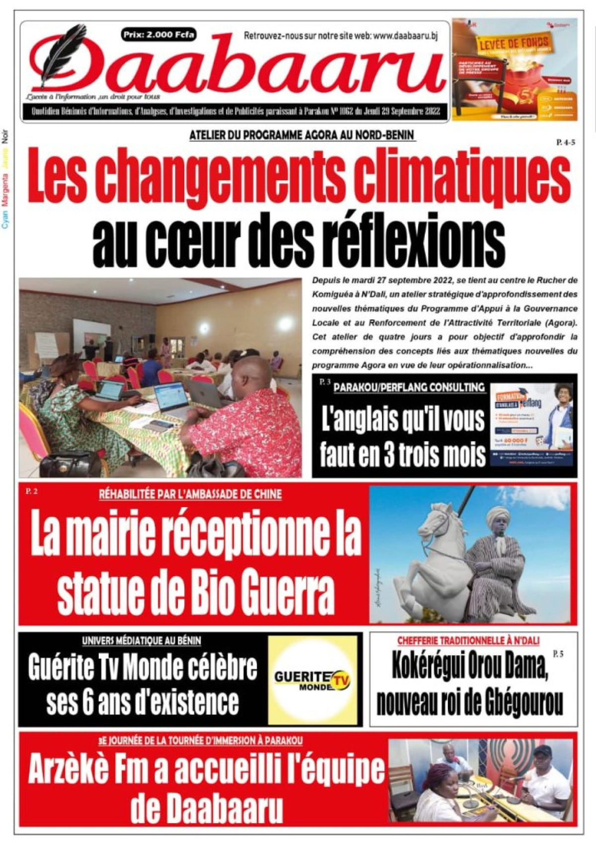 UNE DU VENDREDI 30 SEPTEMBRE 2022