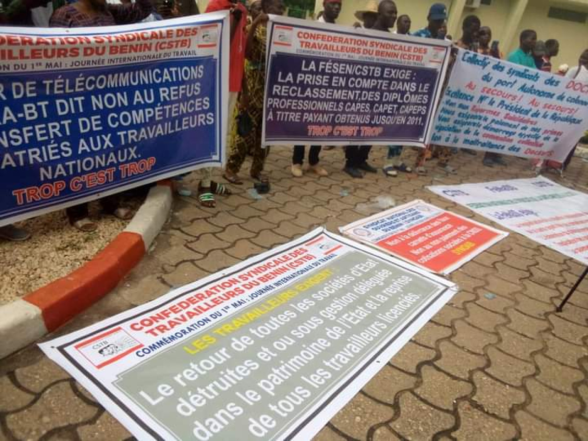 MARCHE DES TRAVAILLEURS À COTONOU : Malgré les gazs lacrymogènes, Kassa Mampo et les siens ne reculent pas