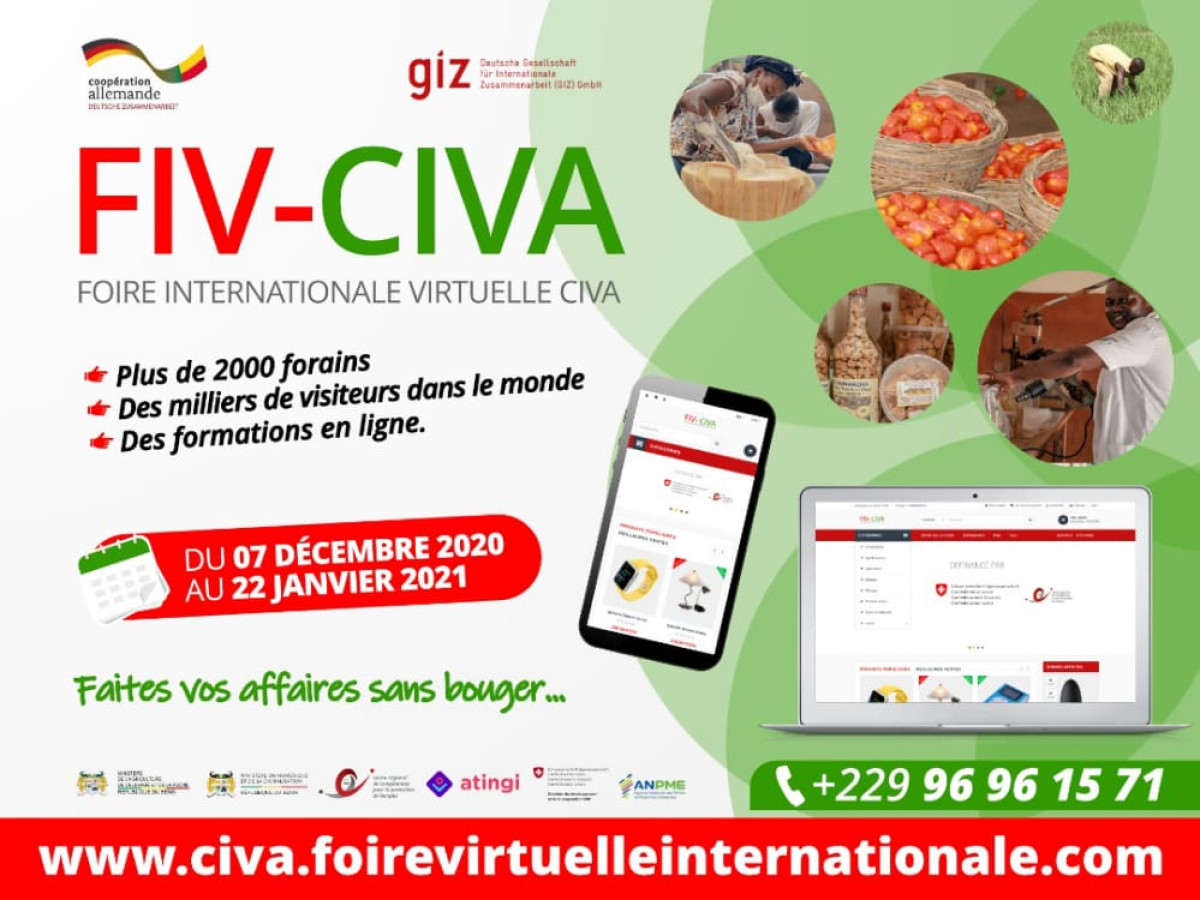 FOIRE INTERNATIONALE VIRTUELLE CIVA-2020 : Le meilleur rendez-vous des bonnes affaires à ne pas rater . C&rsquo;est du 7 décembre 2020 au 22 Janvier 2021