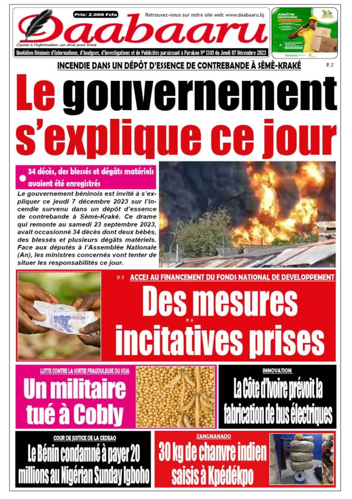 Parution du jeudi 07 décembre 2023