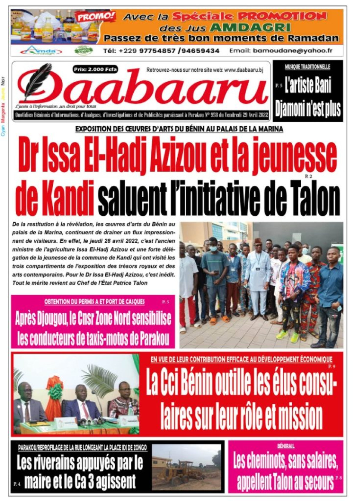 UNE DU VENDREDI 29 AVRIL 2022