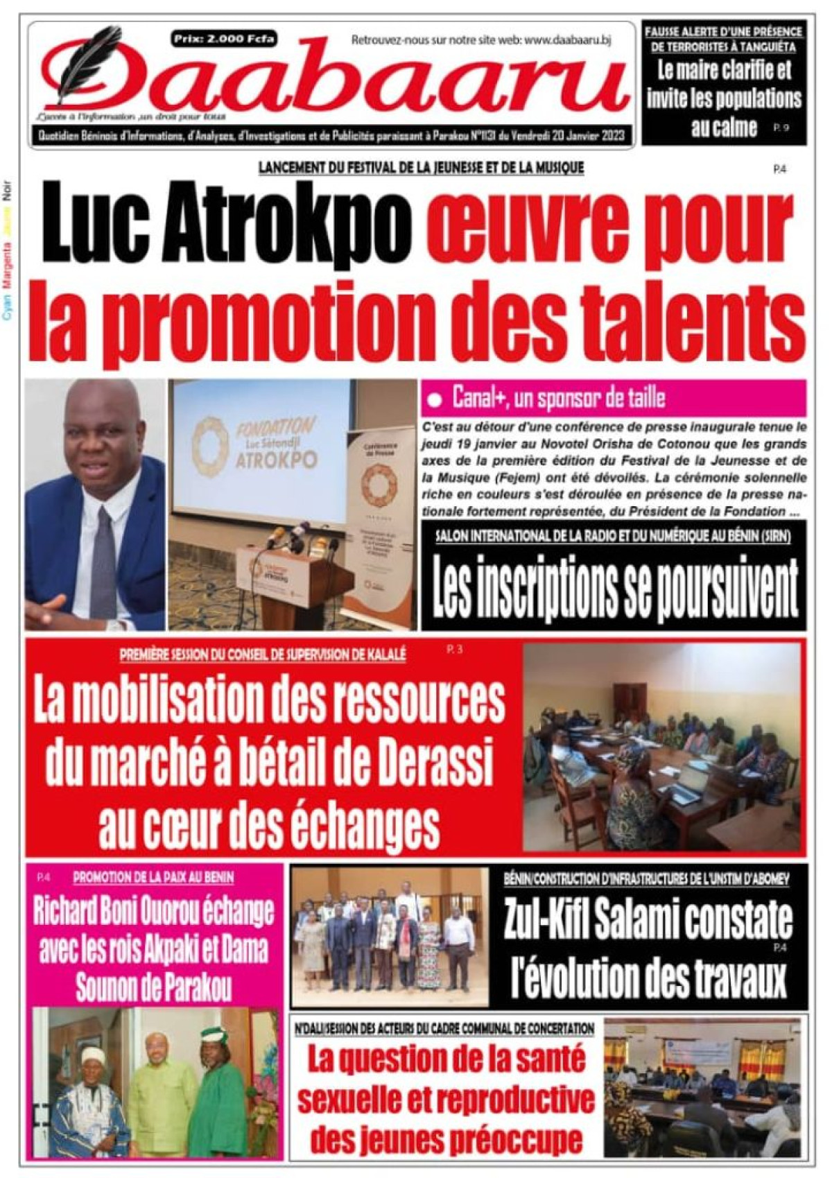 UNE DU VENDREDI 20 JANVIER 2023