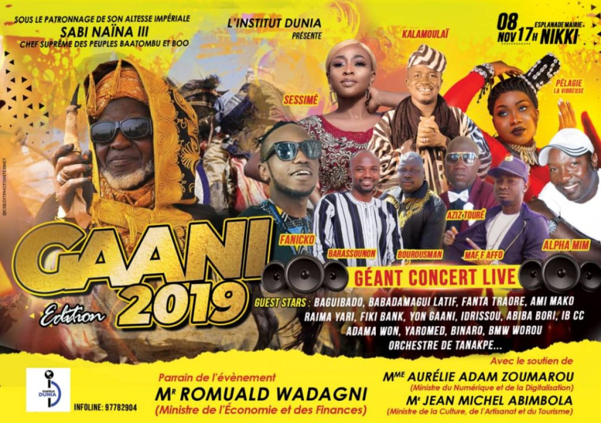 GAANI 2019 A NIKKI  : Le ministre Wadagni offre un méga concert ce vendredi