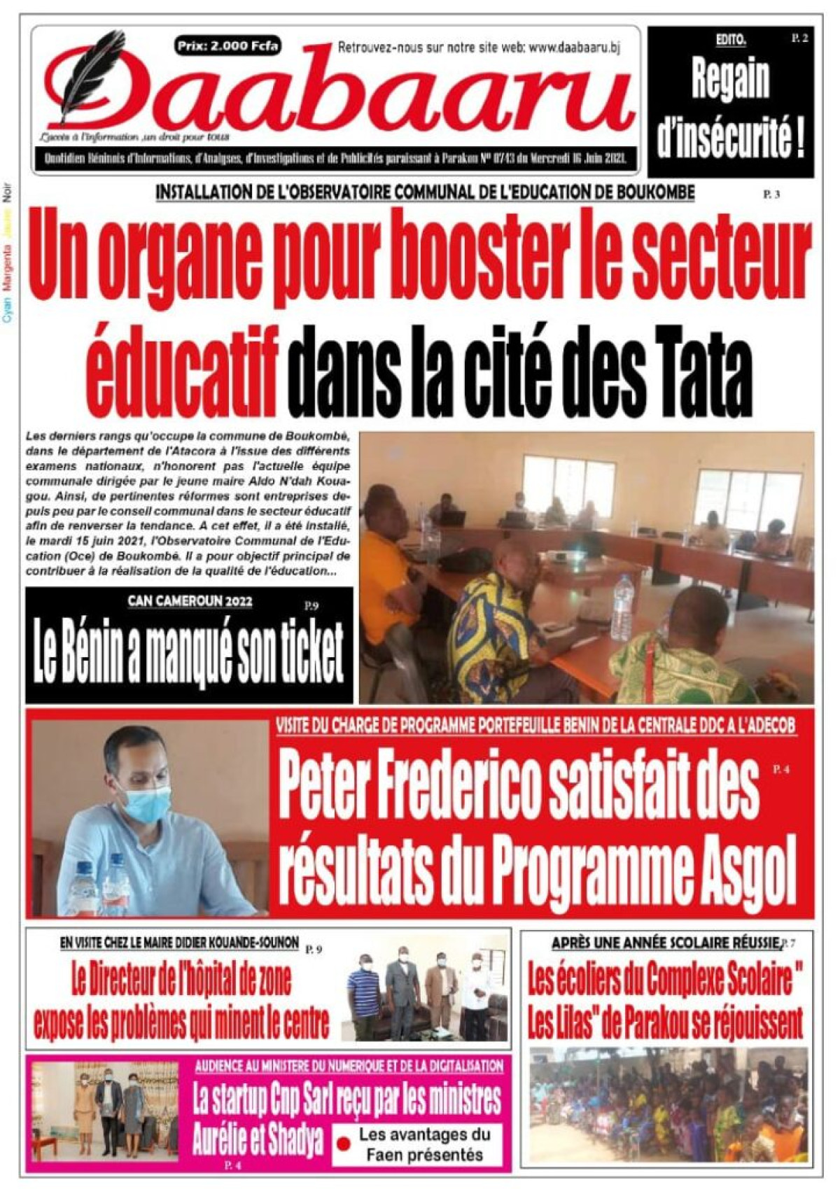 Parution du mercredi 16 juin 2021