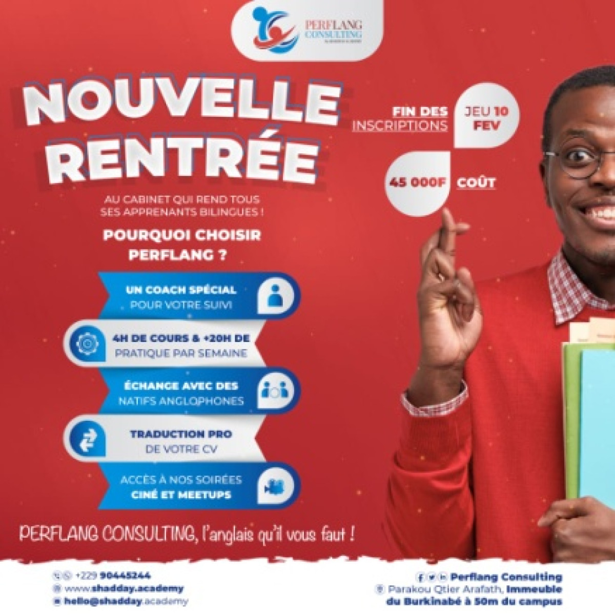 NOUVELLE RENTRÉE AU CABINET PERFLANG CONSULTING : Les inscriptions lancées